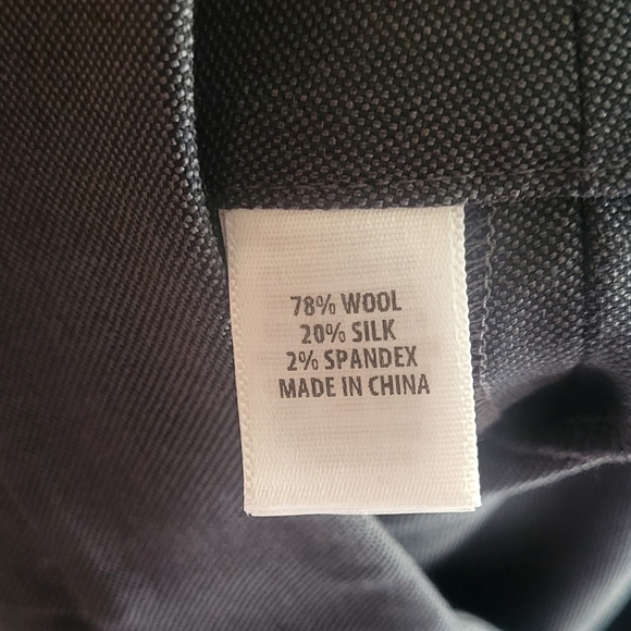 St. John Dark Seaglass Fashion Fit Wool Silk Wide Leg Side Zip Trousers Size 16 - Picture 7 of 10